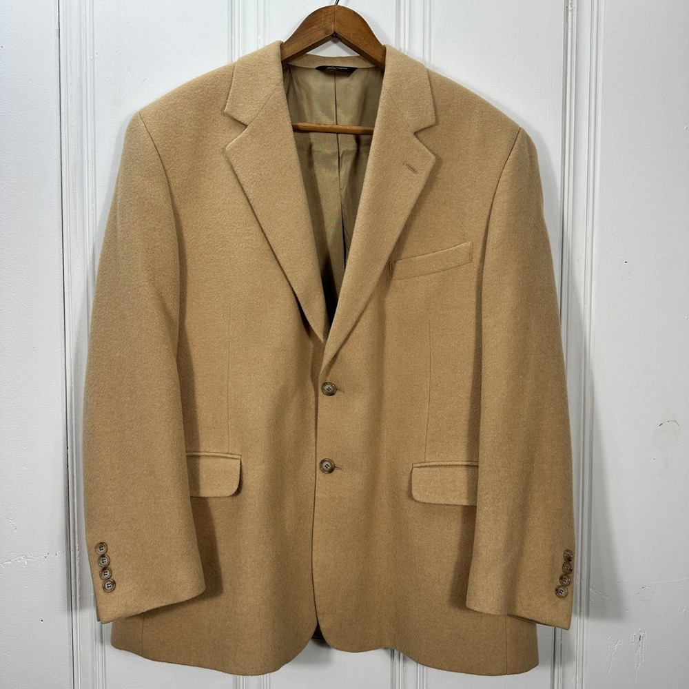 Lord & Taylor Sport Coat Mens 42R Tan Excellent 100% Camel Hair Grant Thomas